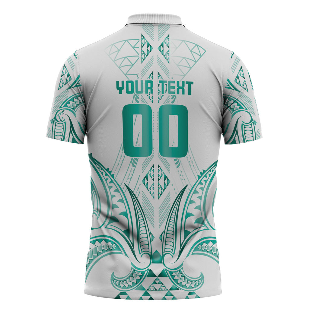 Maori Rugby Custom Ngaru Mangopare Zipper Polo Shirt Karikiorangi Taniwha Motif