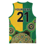 Custom Australia Cricket Spirit 2026 Basketball Jersey World T20 Edition - Aussie Color Aboriginal Motif - Aussie Hoodie