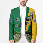 Custom Australia Cricket Spirit 2026 Blazer World T20 Edition - Aussie Color Aboriginal Motif - Aussie Hoodie
