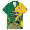 Custom Australia Cricket Spirit 2026 Hawaiian Shirt World T20 Edition - Aussie Color Aboriginal Motif - Aussie Hoodie