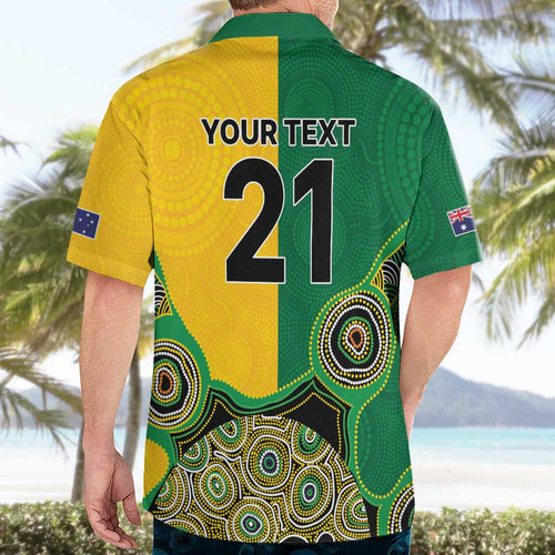 Custom Australia Cricket Spirit 2026 Hawaiian Shirt World T20 Edition - Aussie Color Aboriginal Motif - Aussie Hoodie