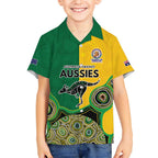 Custom Australia Cricket Spirit 2026 Hawaiian Shirt World T20 Edition - Aussie Color Aboriginal Motif - Aussie Hoodie