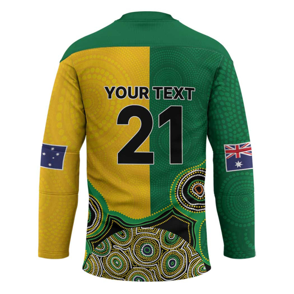 Custom Australia Cricket Spirit 2026 Hockey Jersey World T20 Edition - Aussie Color Aboriginal Motif - Aussie Hoodie