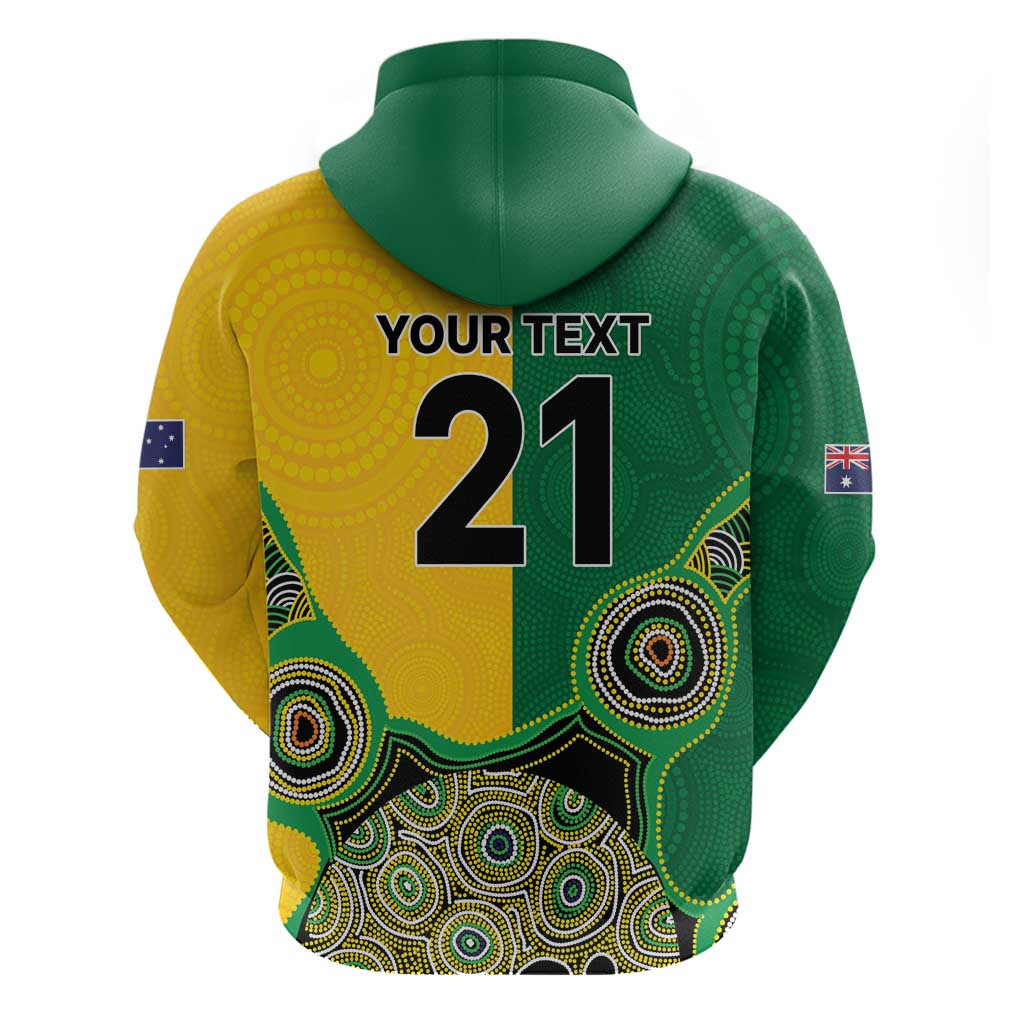 Custom Australia Cricket Spirit 2026 Hoodie World T20 Edition - Aussie Color Aboriginal Motif - Aussie Hoodie