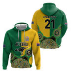 Custom Australia Cricket Spirit 2026 Hoodie World T20 Edition - Aussie Color Aboriginal Motif - Aussie Hoodie