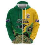 Custom Australia Cricket Spirit 2026 Hoodie World T20 Edition - Aussie Color Aboriginal Motif - Aussie Hoodie