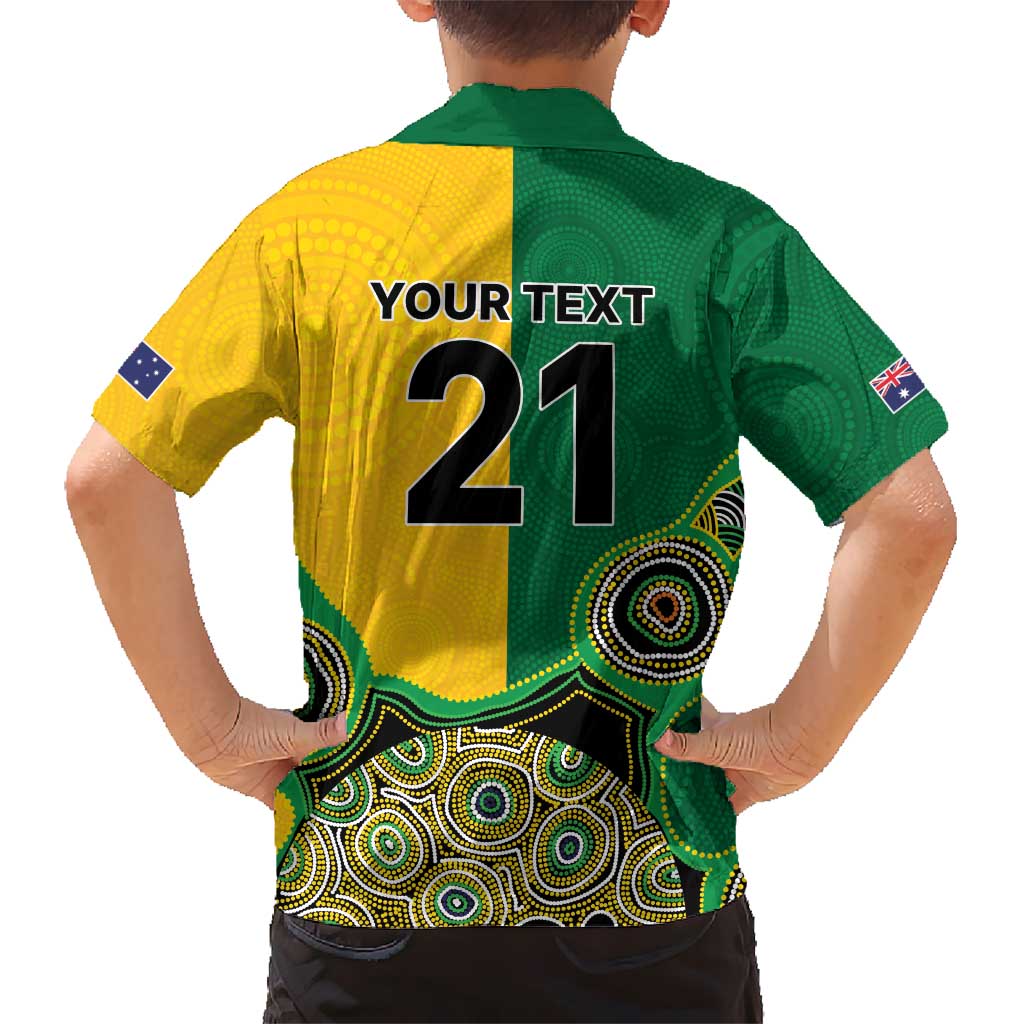 Custom Australia Cricket Spirit 2026 Kid Hawaiian Shirt World T20 Edition - Aussie Color Aboriginal Motif - Aussie Hoodie