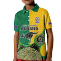 Custom Australia Cricket Spirit 2026 Kid Polo Shirt World T20 Edition - Aussie Color Aboriginal Motif - Aussie Hoodie