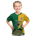 Custom Australia Cricket Spirit 2026 Kid T Shirt World T20 Edition - Aussie Color Aboriginal Motif - Aussie Hoodie