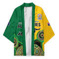 Custom Australia Cricket Spirit 2026 Kimono World T20 Edition - Aussie Color Aboriginal Motif - Aussie Hoodie