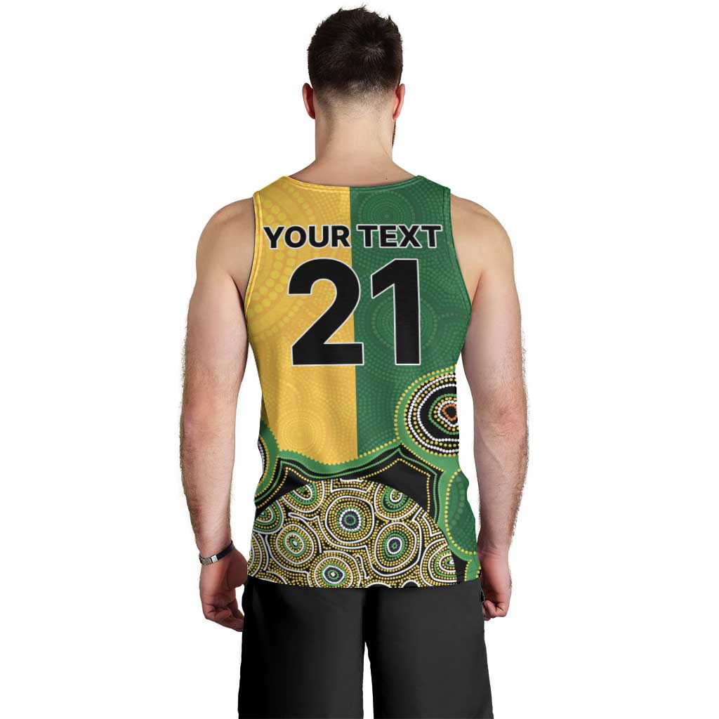 Custom Australia Cricket Spirit 2026 Men Tank Top World T20 Edition - Aussie Color Aboriginal Motif - Aussie Hoodie