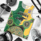 Custom Australia Cricket Spirit 2026 Men Tank Top World T20 Edition - Aussie Color Aboriginal Motif - Aussie Hoodie