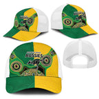 Australia Cricket Spirit 2026 Mesh Trucker Cap World T20 Edition - Aussie Color Aboriginal Motif - Aussie Hoodie