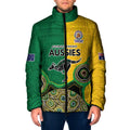 Custom Australia Cricket Spirit 2026 Padded Jacket World T20 Edition - Aussie Color Aboriginal Motif - Aussie Hoodie