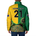 Custom Australia Cricket Spirit 2026 Padded Jacket World T20 Edition - Aussie Color Aboriginal Motif - Aussie Hoodie