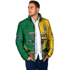 Custom Australia Cricket Spirit 2026 Padded Jacket World T20 Edition - Aussie Color Aboriginal Motif - Aussie Hoodie