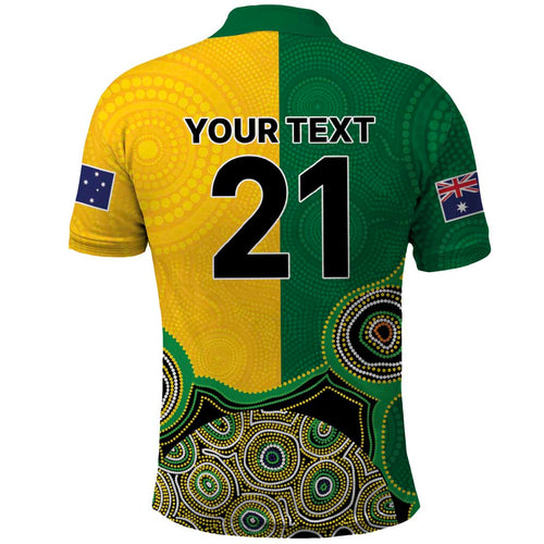 Custom Australia Cricket Spirit 2026 Polo Shirt World T20 Edition - Aussie Color Aboriginal Motif - Aussie Hoodie