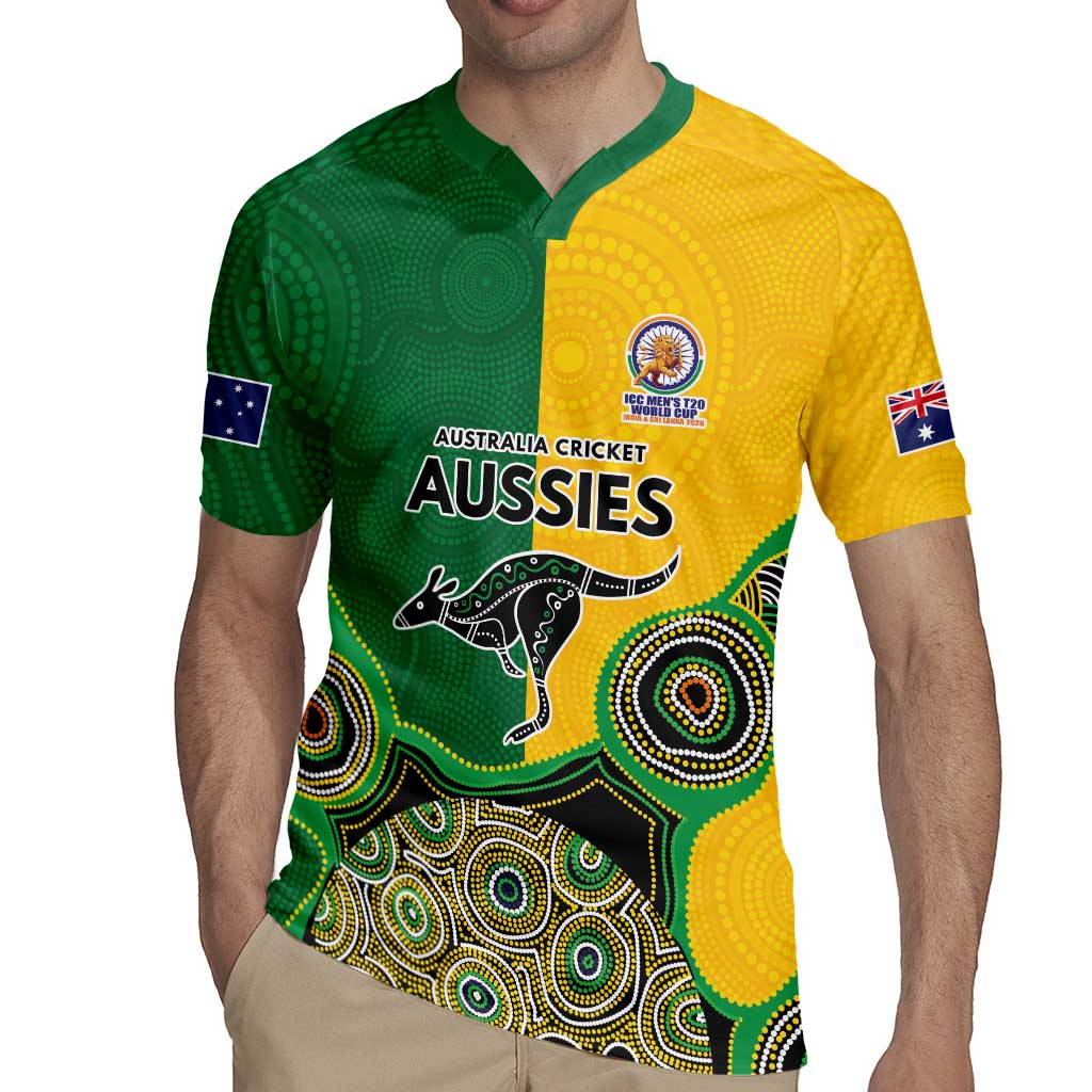 Custom Australia Cricket Spirit 2026 Rugby Jersey World T20 Edition - Aussie Color Aboriginal Motif - Aussie Hoodie