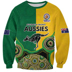 Custom Australia Cricket Spirit 2026 Sweatshirt World T20 Edition - Aussie Color Aboriginal Motif - Aussie Hoodie