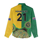 Custom Australia Cricket Spirit 2026 Women Casual Shirt World T20 Edition - Aussie Color Aboriginal Motif - Aussie Hoodie