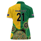 Custom Australia Cricket Spirit 2026 Women Polo Shirt World T20 Edition - Aussie Color Aboriginal Motif - Aussie Hoodie