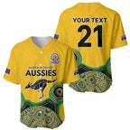 Custom Australia Cricket Spirit 2026 Baseball Jersey World T20 Edition - Gold Aboriginal - Aussie Hoodie
