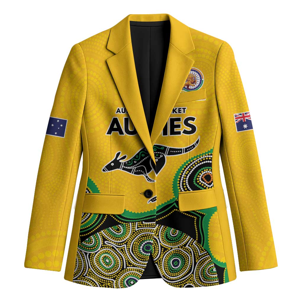 Custom Australia Cricket Spirit 2026 Blazer World T20 Edition - Gold Aboriginal - Aussie Hoodie
