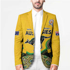 Custom Australia Cricket Spirit 2026 Blazer World T20 Edition - Gold Aboriginal - Aussie Hoodie