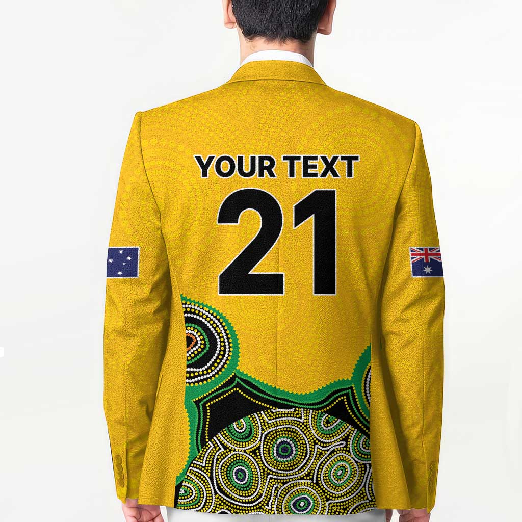 Custom Australia Cricket Spirit 2026 Blazer World T20 Edition - Gold Aboriginal - Aussie Hoodie