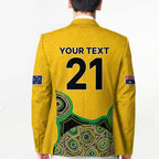 Custom Australia Cricket Spirit 2026 Blazer World T20 Edition - Gold Aboriginal - Aussie Hoodie