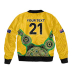 Custom Australia Cricket Spirit 2026 Bomber Jacket World T20 Edition - Gold Aboriginal - Aussie Hoodie