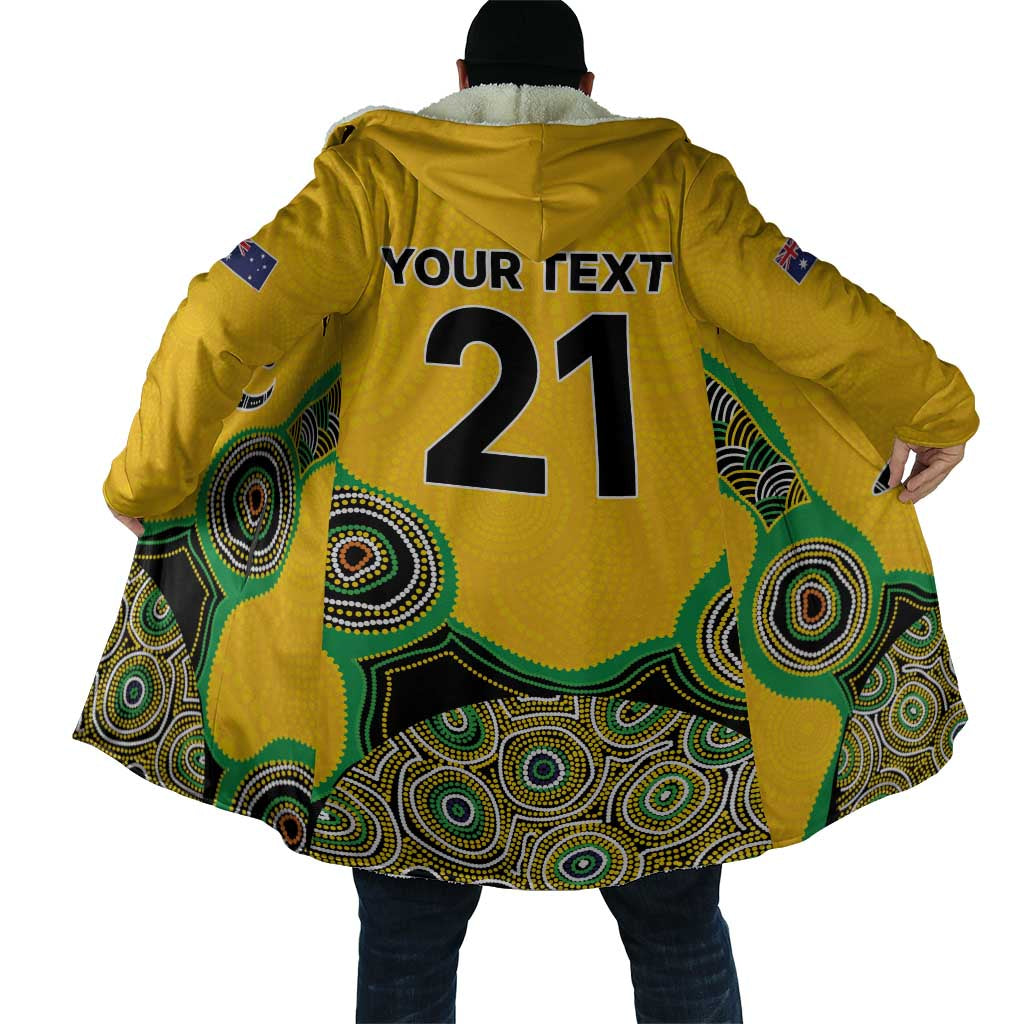 Custom Australia Cricket Spirit 2026 Cloak World T20 Edition - Gold Aboriginal - Aussie Hoodie