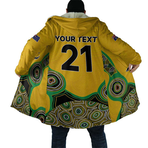 Custom Australia Cricket Spirit 2026 Cloak World T20 Edition - Gold Aboriginal - Aussie Hoodie