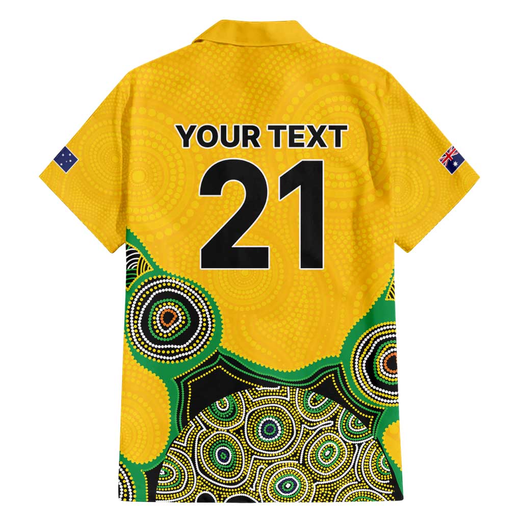 Custom Australia Cricket Spirit 2026 Hawaiian Shirt World T20 Edition - Gold Aboriginal - Aussie Hoodie