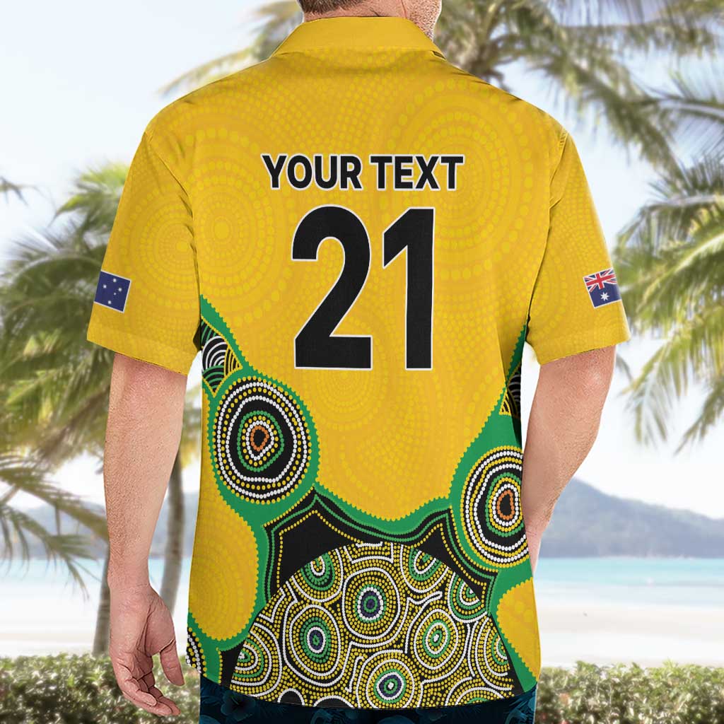 Custom Australia Cricket Spirit 2026 Hawaiian Shirt World T20 Edition - Gold Aboriginal - Aussie Hoodie