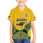 Custom Australia Cricket Spirit 2026 Hawaiian Shirt World T20 Edition - Gold Aboriginal - Aussie Hoodie