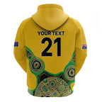 Custom Australia Cricket Spirit 2026 Hoodie World T20 Edition - Gold Aboriginal - Aussie Hoodie