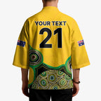 Custom Australia Cricket Spirit 2026 Kimono World T20 Edition - Gold Aboriginal - Aussie Hoodie