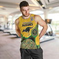 Custom Australia Cricket Spirit 2026 Men Tank Top World T20 Edition - Gold Aboriginal - Aussie Hoodie
