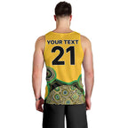 Custom Australia Cricket Spirit 2026 Men Tank Top World T20 Edition - Gold Aboriginal - Aussie Hoodie