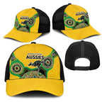 Australia Cricket Spirit 2026 Mesh Trucker Cap World T20 Edition - Gold Aboriginal - Aussie Hoodie