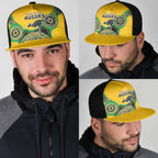 Australia Cricket Spirit 2026 Mesh Trucker Cap World T20 Edition - Gold Aboriginal - Aussie Hoodie
