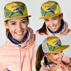 Australia Cricket Spirit 2026 Mesh Trucker Cap World T20 Edition - Gold Aboriginal - Aussie Hoodie