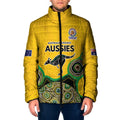 Custom Australia Cricket Spirit 2026 Padded Jacket World T20 Edition - Gold Aboriginal - Aussie Hoodie