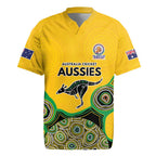 Custom Australia Cricket Spirit 2026 Rugby Jersey World T20 Edition - Gold Aboriginal - Aussie Hoodie