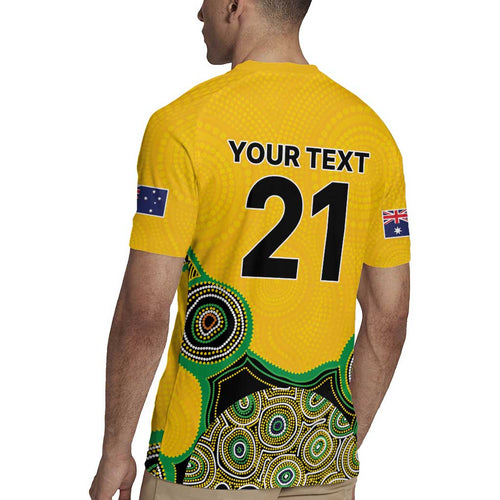 Custom Australia Cricket Spirit 2026 Rugby Jersey World T20 Edition - Gold Aboriginal - Aussie Hoodie