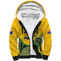 Custom Australia Cricket Spirit 2026 Sherpa Hoodie World T20 Edition - Gold Aboriginal - Aussie Hoodie