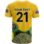 Custom Australia Cricket Spirit 2026 T Shirt World T20 Edition - Gold Aboriginal - Aussie Hoodie