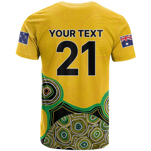 Custom Australia Cricket Spirit 2026 T Shirt World T20 Edition - Gold Aboriginal - Aussie Hoodie