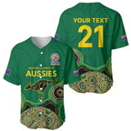 Custom Australia Cricket Spirit 2026 Baseball Jersey World T20 Edition - Green Aboriginal - Aussie Hoodie